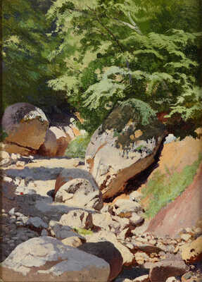 Шильдер Андрей Николаевич. Ручей в каменистом русле. Этюд 